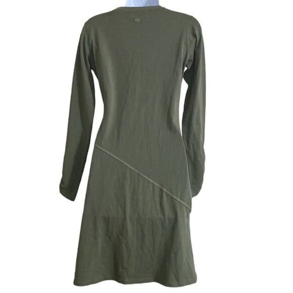 Athleta dress Sunburst nectar V neck green women XS yoga training outdoor - Picture 4 of 11